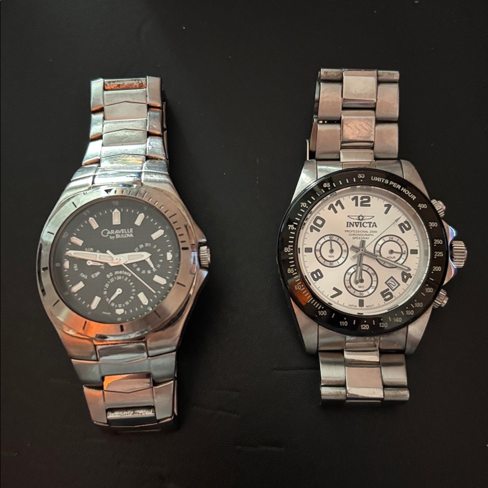 2-Watch Quartz Bundle – Invicta + Caravelle by Bulova